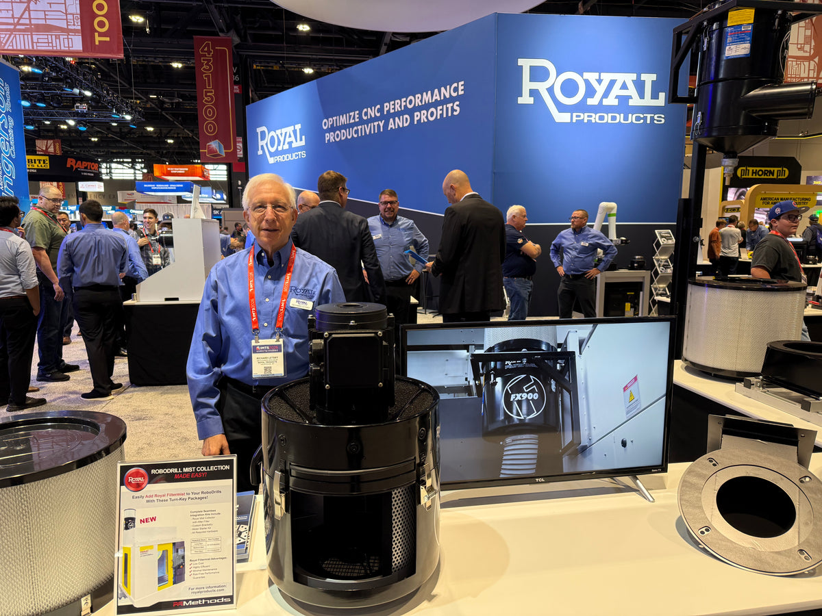 Richard Letsky, founder of Better Solutions, at the Royal Products booth during IMTS 2026 in Chicago.